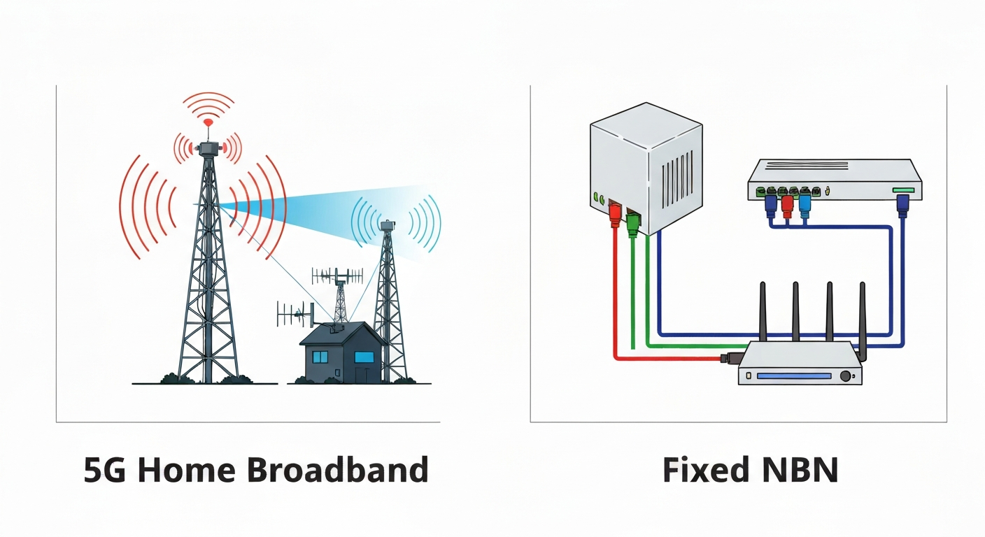 5G home broadband vs NBN Australia — comparison 2026
