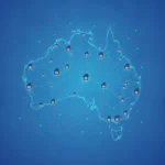 Illustration of Australia as a connected network of homes, explaining what the NBN is